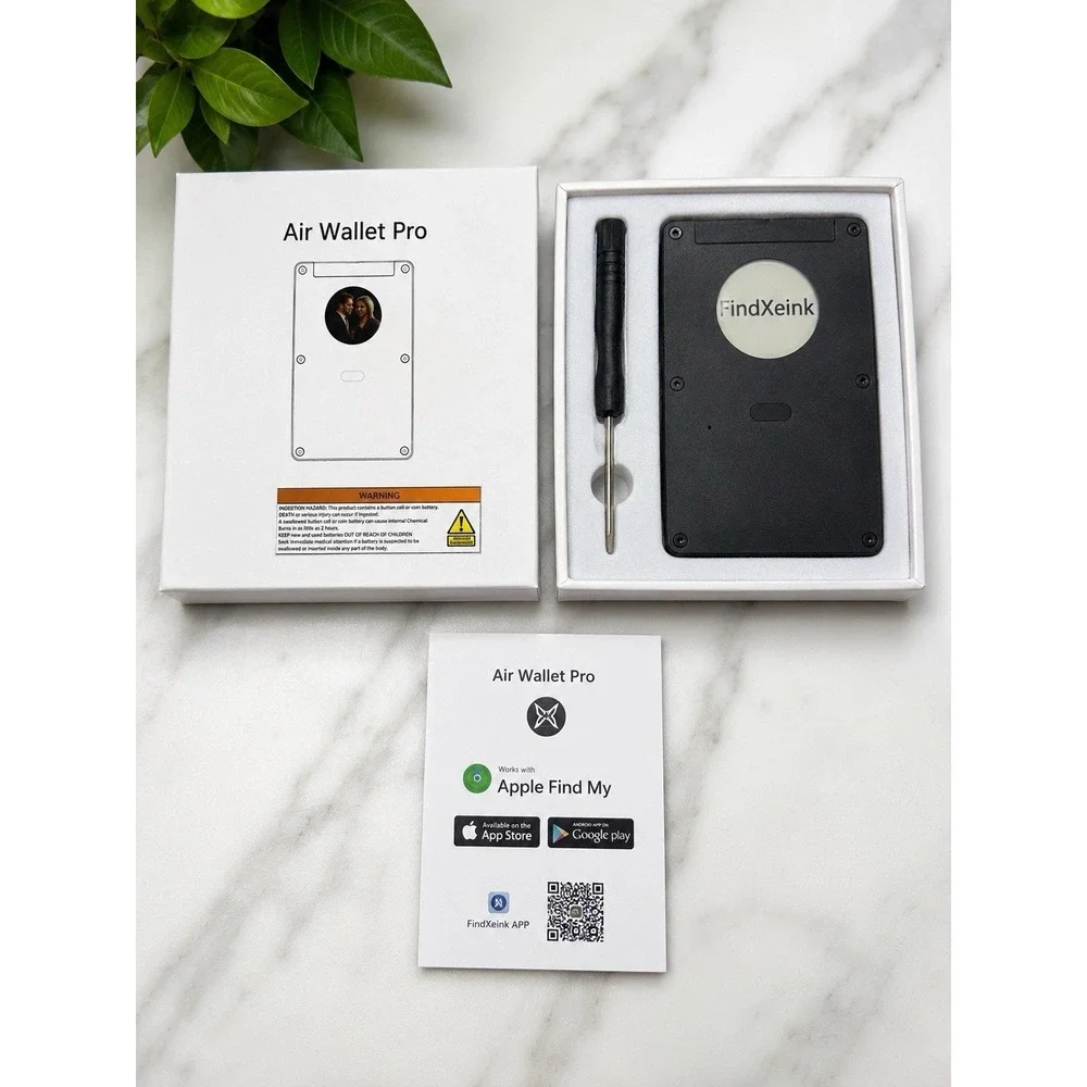 FindXeink Air Wallet Pro Smart Wallet with E-Ink Display and Apple Find My